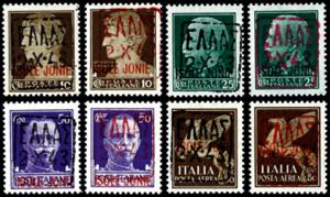Zante 10 C. - 50 C. Postal stamps with black ... 