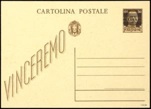 Zara 30 C. Postal stationery postcard with ... 