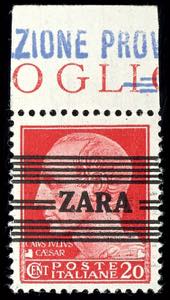 Zara 20 C. Red, proof from upper margin of ... 
