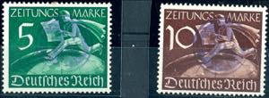 Fredersdorf 5 and 10 Pf newspaper stamps ... 