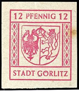 Görlitz 5 Pfg to 12 Pfg \numerals and coat ... 