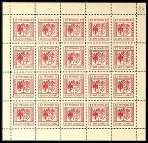 Görlitz 12 penny postal stamp, economy gum ... 