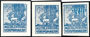 Soviet Sector of Germany 4 Pfg. Departure, ... 