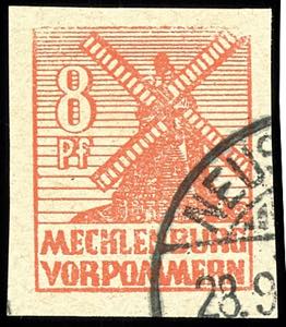 Soviet Sector of Germany 8 Pfg. Departure ... 