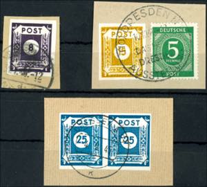Soviet Sector of Germany 6, 15 and 25 Pfg. ... 