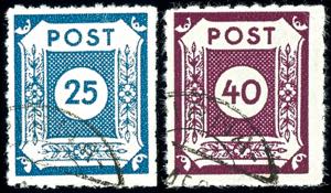 Soviet Sector of Germany 25 and 40 Pfg. ... 