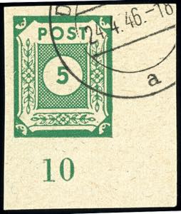 Soviet Sector of Germany 5 Pfg. Numeral, ... 