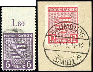Soviet Sector of Germany 6 and 12 Pfg. Coat ... 