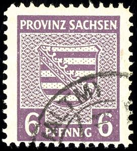 Soviet Sector of Germany 6 Pfg. Coat of arms ... 