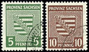 Soviet Sector of Germany 5 and 10 Pfg. Coat ... 