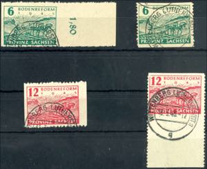 Soviet Sector of Germany 6 and 12 Pfg. Land ... 