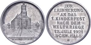 Medallions Germany after 1900 Swabia, Hall, ... 