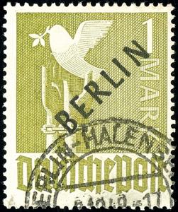 Berlin 1 Mark black overprint, overprint ... 