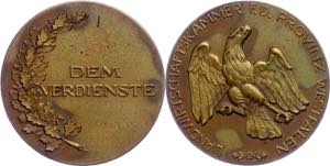 Medallions Germany after 1900 Westfalia, Æ ... 