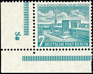 Berlin 7 Pfg Berlin buildings, corner margin ... 