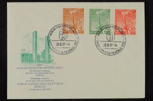 Berlin FDC 4-20 penny pre-Olympic red-letter ... 
