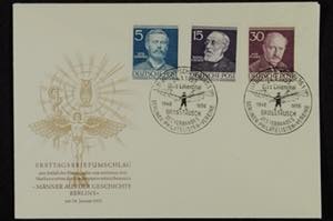 Berlin FDC 5, 15 and 30 penny men the ... 