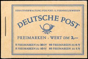 Stamp Booklet Berlin Berlin buildings 1952, ... 