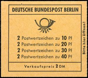 Stamp Booklet Berlin Stamp booklet ... 