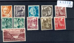 Rhineland-Palatinate 1948, postal stamps ... 
