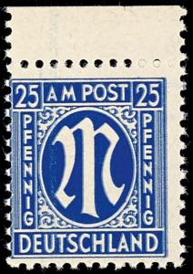 Bizone 25 Pfg first issue of stamps for ... 