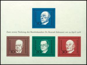 Federation Adenauer-block, over sized 148: ... 