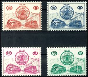 Belgium Railway Stamps 1960, 20 F. - 70 F. ... 