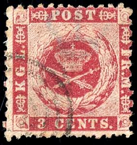 Danish West Indies 1872, 3 C. Carmine rose, ... 