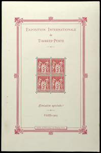 France 1925, souvenir sheets issue ... 
