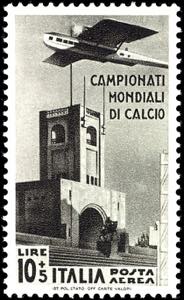 Italy 75 C. - 10 L. Soccer World Cup airmail ... 