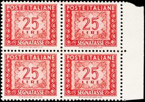 Italy Postage 25 liras red, postage due ... 