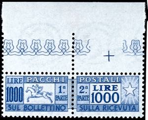 Italy Parcel Stamps 1954, 1000 L. Cavallino, ... 