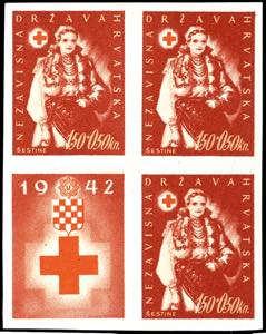 Croatia 1942, 1, 50 K. Red Cross, proof in ... 