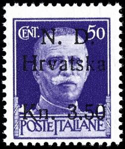 Croatia Local Issues Dalmatia 1944, 3, 50 K. ... 