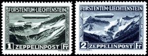 Liechtenstein 1931, 1 Fr. And 2 Fr. ... 