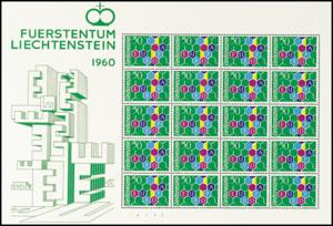 Liechtenstein 50 Rp Europe stamp 1960 in ... 