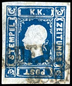 Austria 1, 05 Kr. Newspaper stamp dark blue, ... 