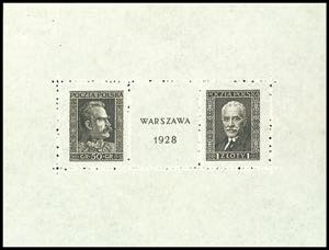 Polen 1928, Briefmarkenausstellung-Block, ... 