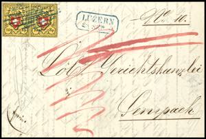 Schweiz 1850, 10 Rp. Rayon II ohne ... 