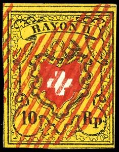 Schweiz 1850, 10 Rp. Rayon II. ohne ... 