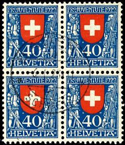 Switzerland 1922, 5 Rp to 40 Rp Pro ... 