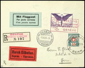 Switzerland 75 C. Ikarus with red airmail ... 