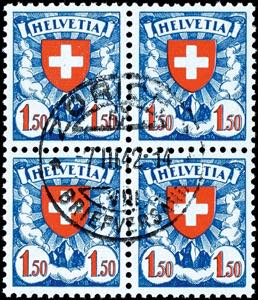 Switzerland 1924, 90 C. To 1, 50 Fr. Coat of ... 