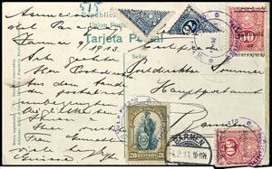 Paraguay 75 C. Diagonal perforated and in ... 