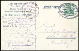 Zeppelinpost nach Sieger 1912, LZ 11 ... 