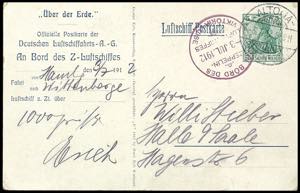 Zeppelin Mail 1912, LZ 11 Viktoria Louisa, ... 