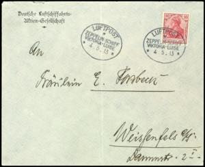 Zeppelinpost nach Sieger 1912, LZ 11 ... 