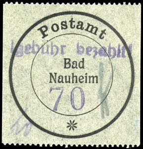 Schliersee 42-70 Pfg. Postal service seal ... 