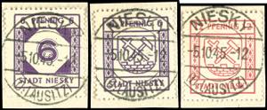 Niesky 6 Pfg to 12 Pfg postal stamps, ... 