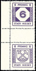 Niesky 6+Z+6 numeral and municipal coat of ... 